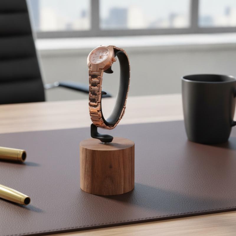 Jewelry And Watches Inc - 1 adet ahşap C şeklinde saat
