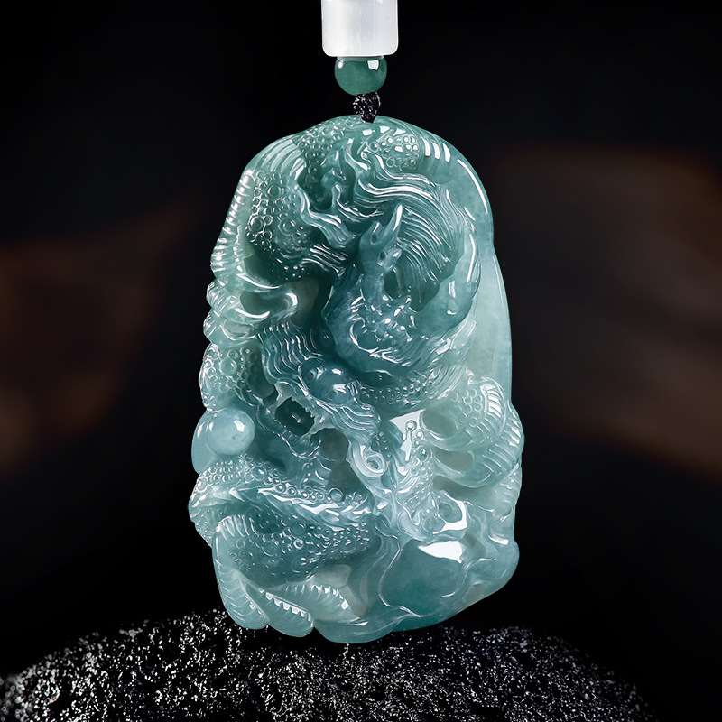 Jewelry & Watches Spółka Z Ograniczoną Odpowiedzialnością Sp Z Oo - Doğal Birmanya Jadeite Ejderha Kolye Kolye