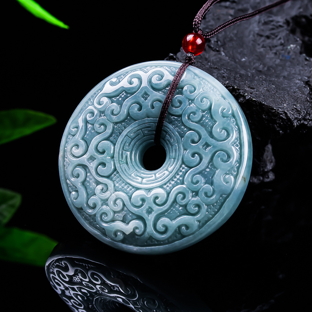 Jewelry & Watches Spółka Z Ograniczoną Odpowiedzialnością Sp Z Oo - Doğal Birmanya Jadeit Çiçek Kolye Kolye