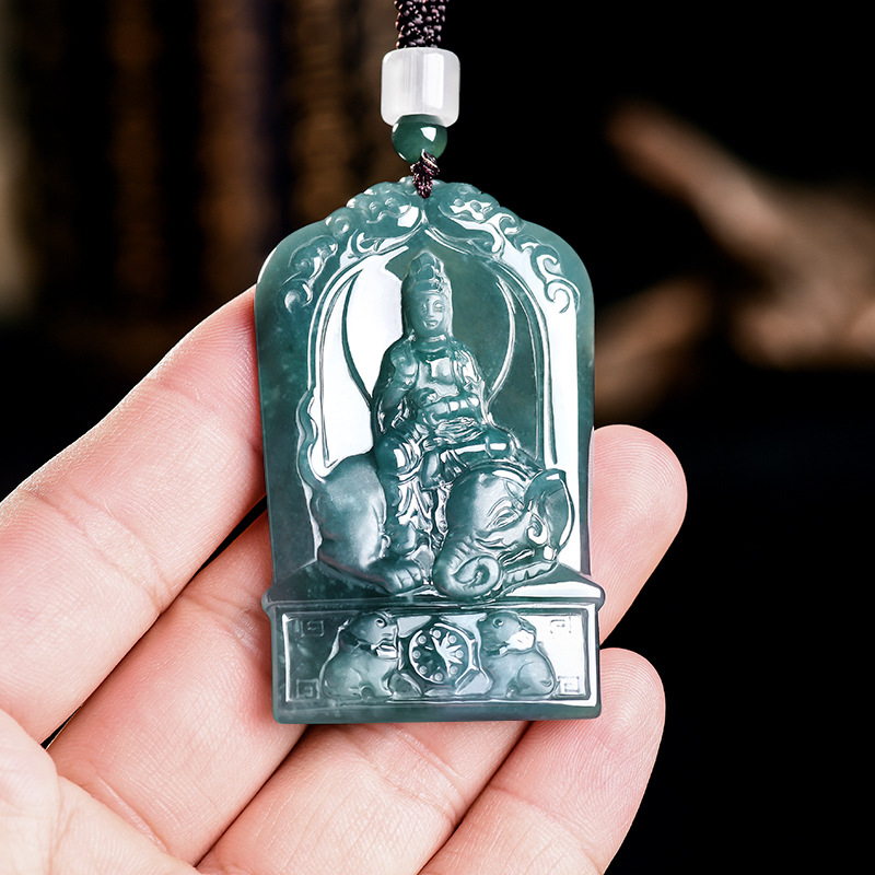 Jewelry & Watches Spółka Z Ograniczoną Odpowiedzialnością Sp Z Oo - Doğal Birmanya Jadeit Guanyin Kolye Kolye