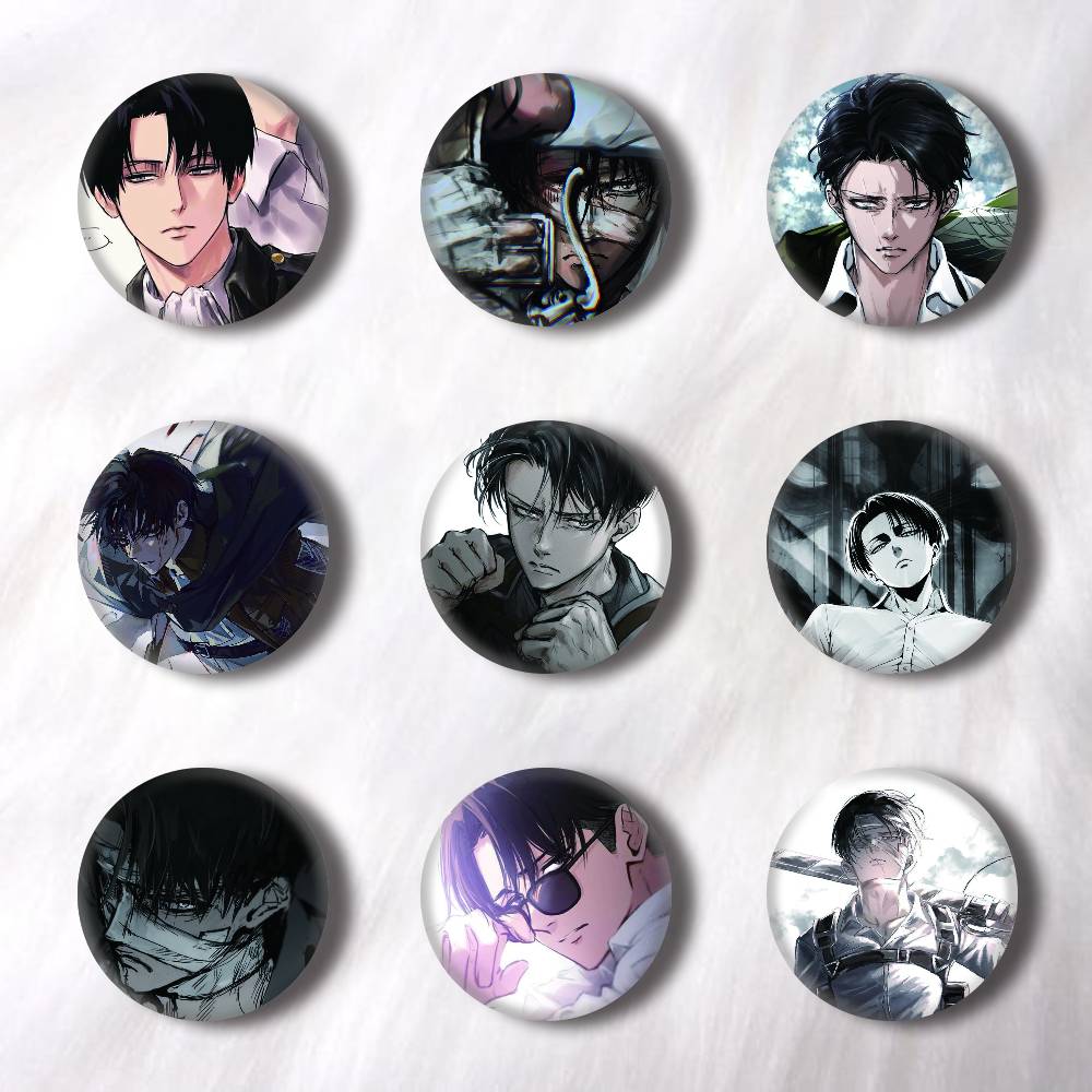 Levi Jewelry & Watches Inc - Anime Levi Ackerman Yaratıcı Yuvarlak Düğme