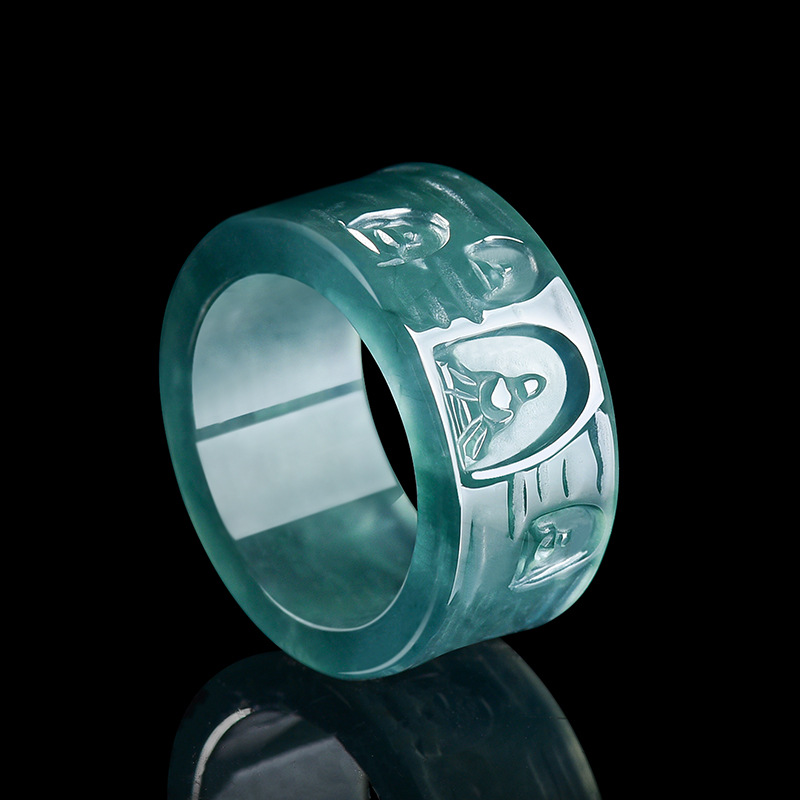 Jewelry & Watches Spółka Z Ograniczoną Odpowiedzialnością Sp Z Oo - Doğal Birmanya Jadeit Buda Yüzük Lüks