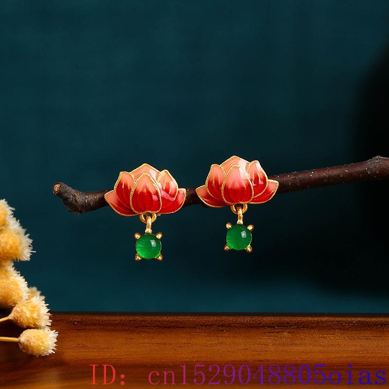 Yeşil Gerçek Yeşim Lotus Küpe  - Luxury Gifts Jewelry & Watches Namfleg Mostar incelemesi ve fiyatı